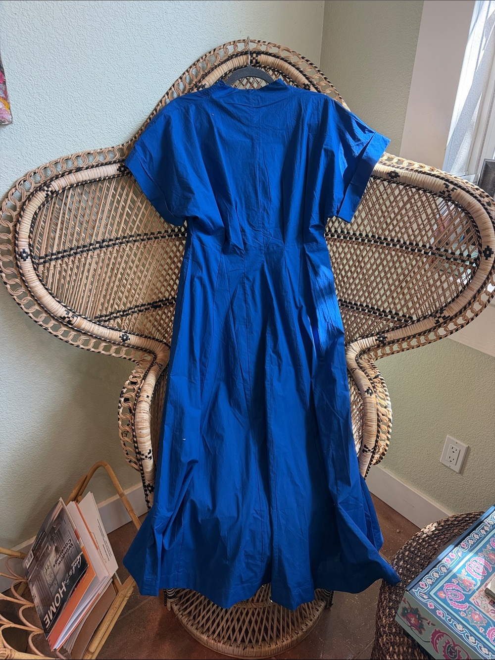 Banana Republic Cobalt Blue Button-Front Midi Dress - Picture 5 of 5